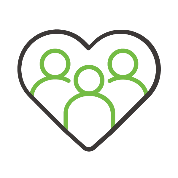 Vie Icon Client centricity Grey Green